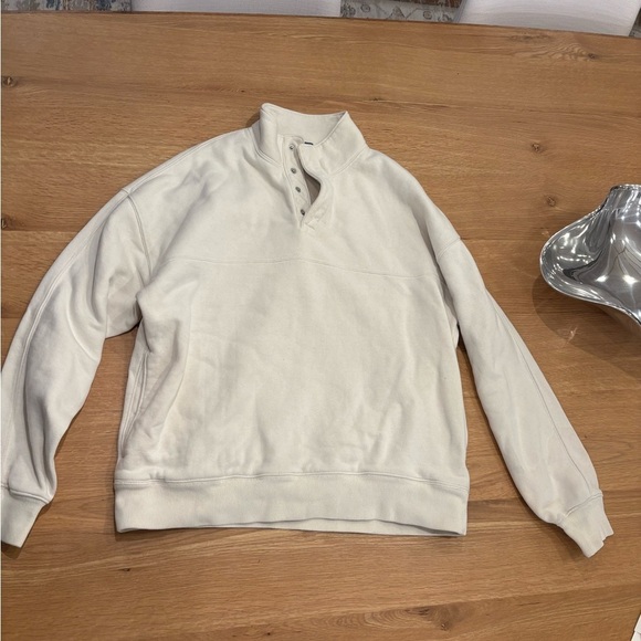 A&F Soft Essentials Snap Mockneck Sweatshirt - Picture 1 of 4
